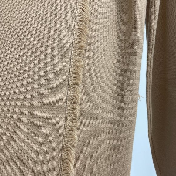 MSGM Tan Wool long sleeve fringe sweater dress - Picture 12 of 14